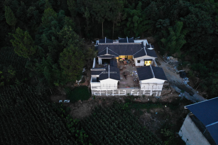 四川绵阳苏家中式别墅工地直播 